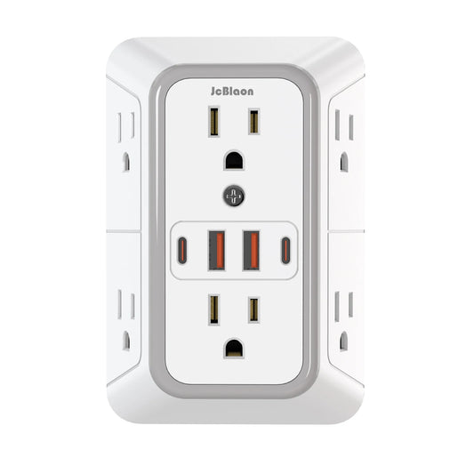 Charger Surge Protector – 5 AC Outlets + 4 USB Ports for a Clean, Organized Charging Setup